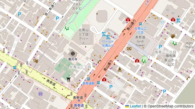 グレイドパーク 表参道の周辺地図