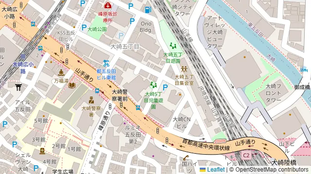 GOLDプラザ五反田の周辺地図