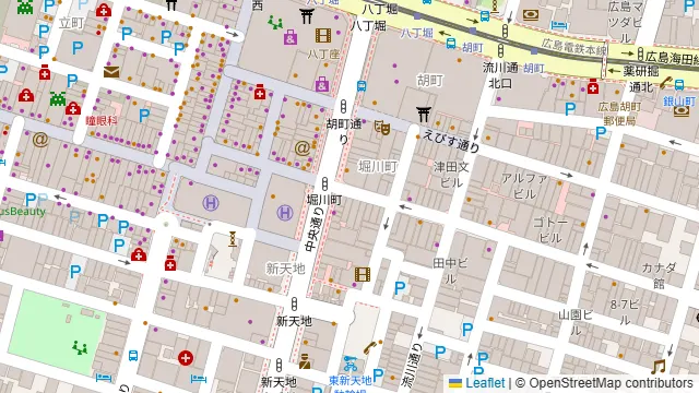 炭火焼肉 ごろう 流川店の周辺地図