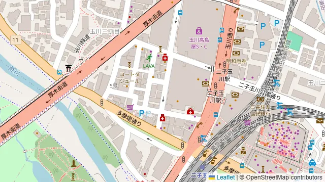 ESOLA 二子玉川店の周辺地図