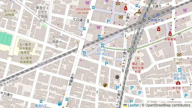 カギヤブルワリー 自由が丘店の周辺地図