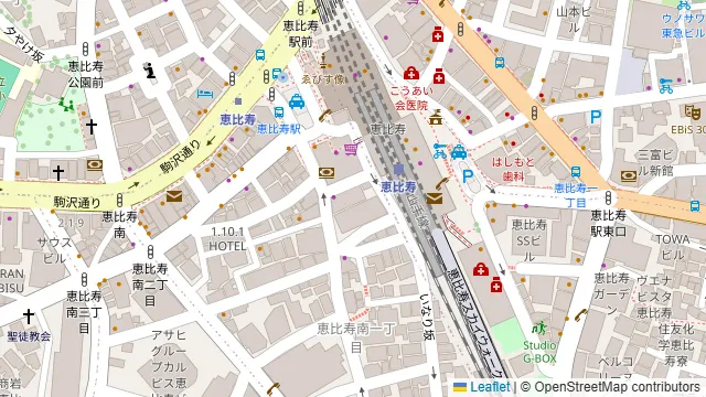 アジアン屋台バル クアトロ 恵比寿の周辺地図