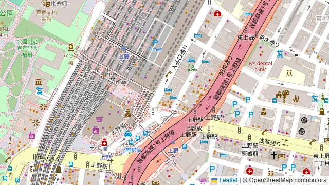 Darts UP(ダーツ アップ)上野店の周辺地図