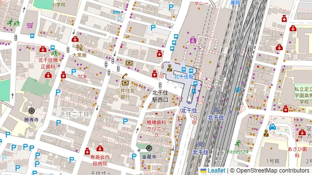 はなの舞 北千住駅西口店の周辺地図