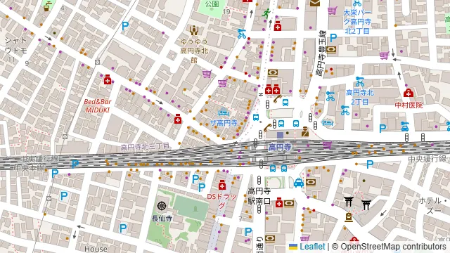 ハカタスタンダード 高円寺店の周辺地図