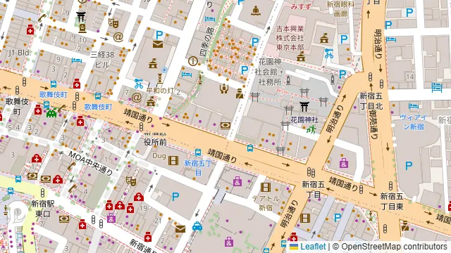 TIME SHARING 新宿5Bの周辺地図