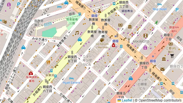 SEABIRD COLONY 銀座本店の周辺地図