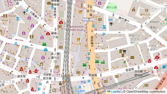 ふれあい貸し会議室 渋谷宮下パークビルの周辺地図