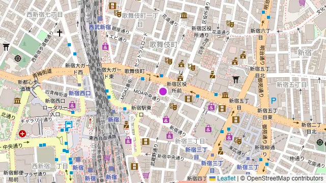 アミューズメント BAR Z1 新宿東口店の周辺地図