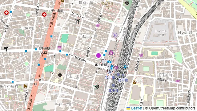 KICHIRI Garden Table 北千住の周辺地図