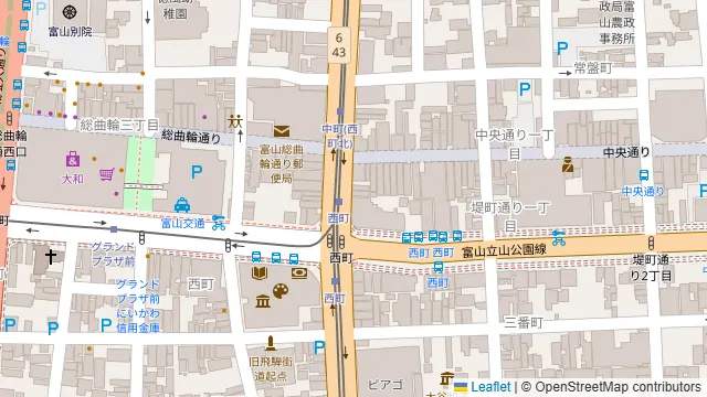富山街中レンタルフォトスタジオ白ホリの周辺地図