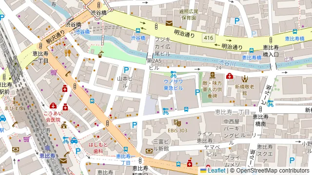 STUDIO VIZZ EBISUの周辺地図