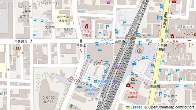 ホテル日航奈良の周辺地図