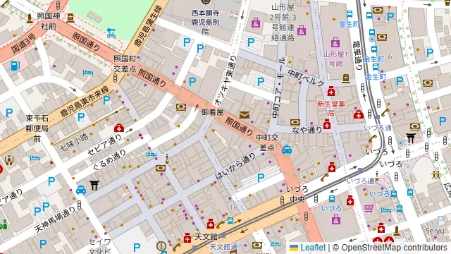 ハルのお気軽ダンススペース天文館の周辺地図