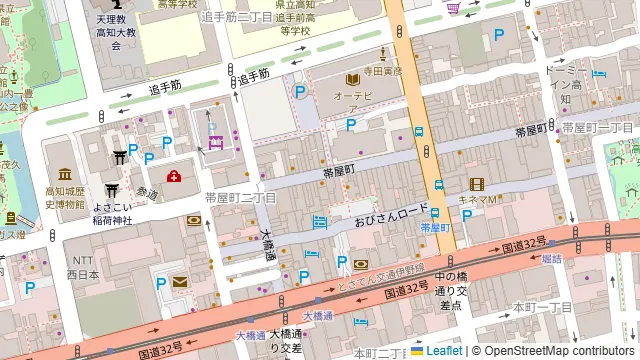 藁焼き鰹たたき明神丸 帯屋町店の周辺地図