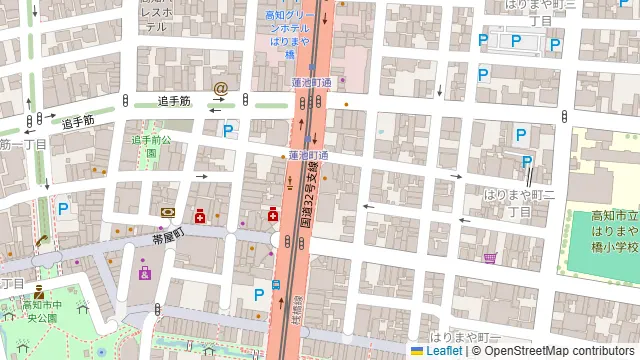 鶏十兵衛 高知店の周辺地図