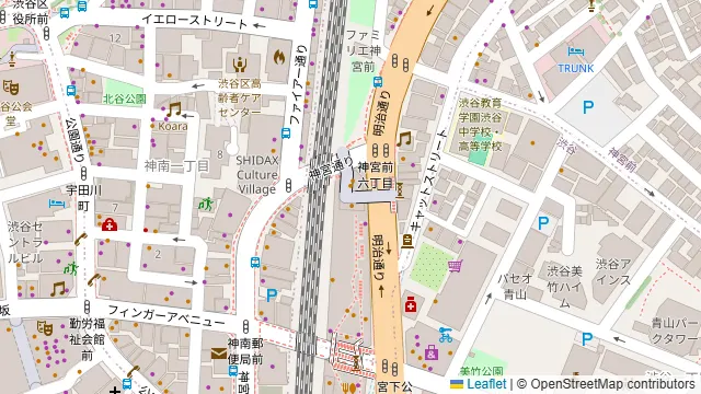 SOAK 渋谷の周辺地図