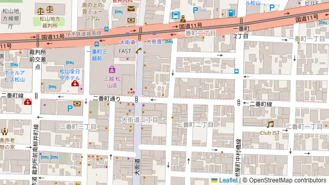 個室居酒屋 松山横丁 松山大街道店の周辺地図