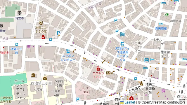 YOYO池袋の周辺地図