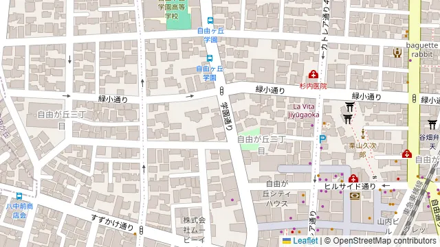 焼肉ダイニング べこ亭 自由が丘店の周辺地図