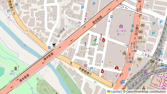 nomuno 二子玉川の周辺地図