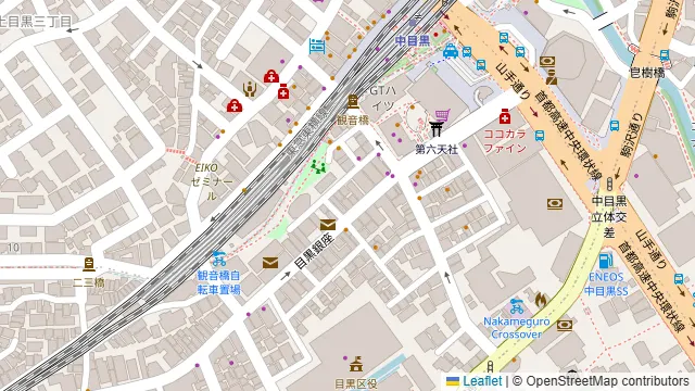 Pizzeria domo Nakameguroの周辺地図