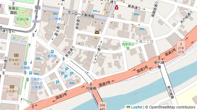 ビストロルポ Bistro La Repos 熊本の周辺地図