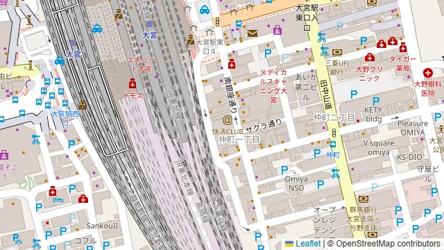 ダイニングダーツバー Bee 大宮店の周辺地図