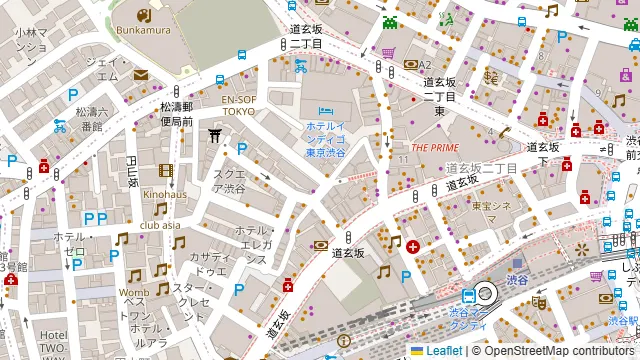 fika渋谷道玄坂の周辺地図
