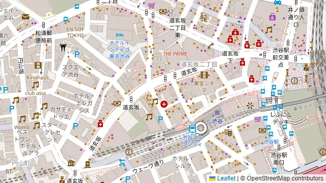 渋谷ガーデンスペース道玄坂店の周辺地図