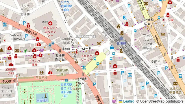 サムシング クアトロ 北浦和店の周辺地図