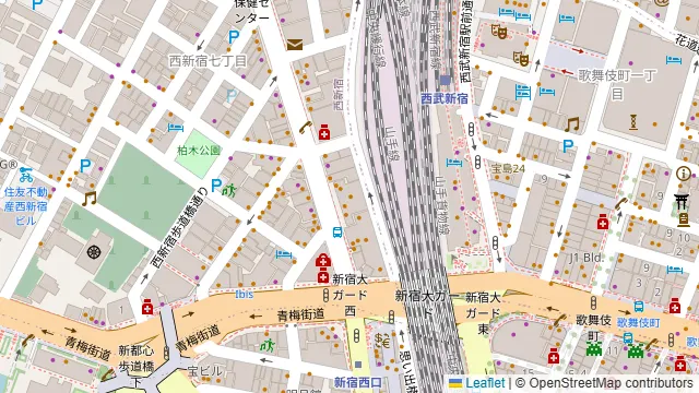 eru新宿の周辺地図
