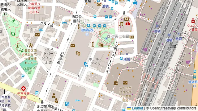 塚田農場 池袋西口公園店の周辺地図