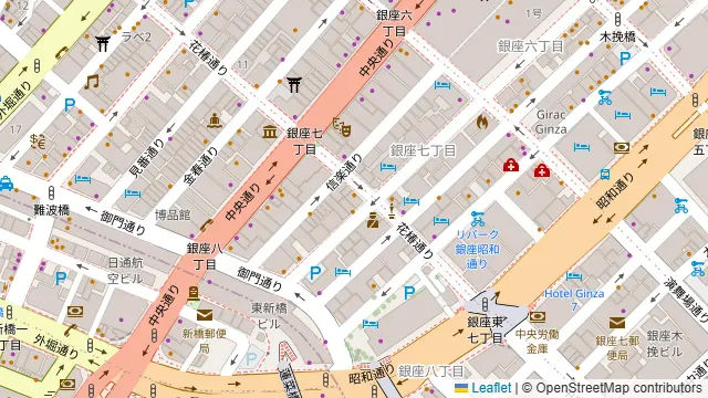 銀座レンタルスタジオルアンの周辺地図