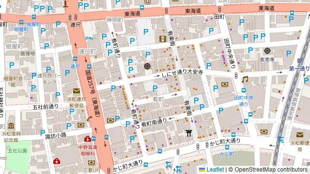 炭火バル Mabuchi 浜松店の周辺地図