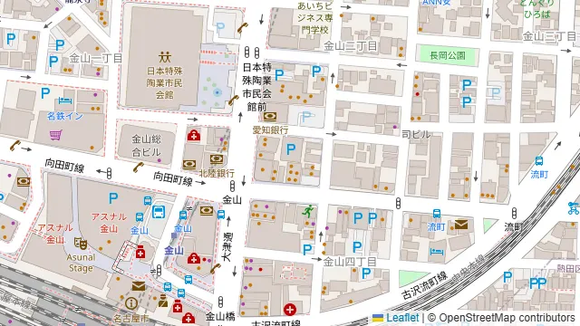 海鮮炉端焼き 個室居酒屋 喰海(金山店)の周辺地図