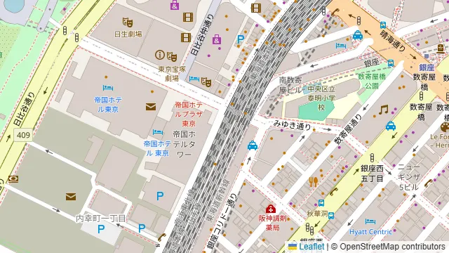 酒肴日和 アテニヨル HIBIYA OKUROJIの周辺地図