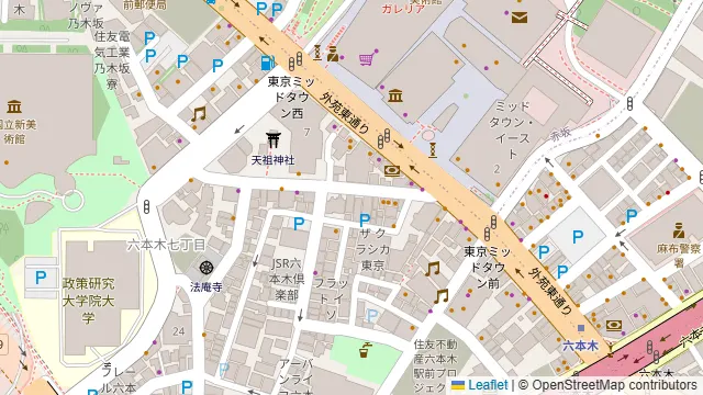 FLARE（フレア）六本木ミッドタウン前の周辺地図