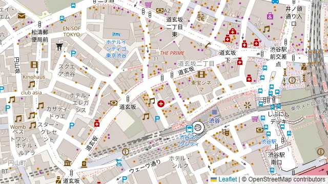 渋谷ピカリエリゾート本店の周辺地図