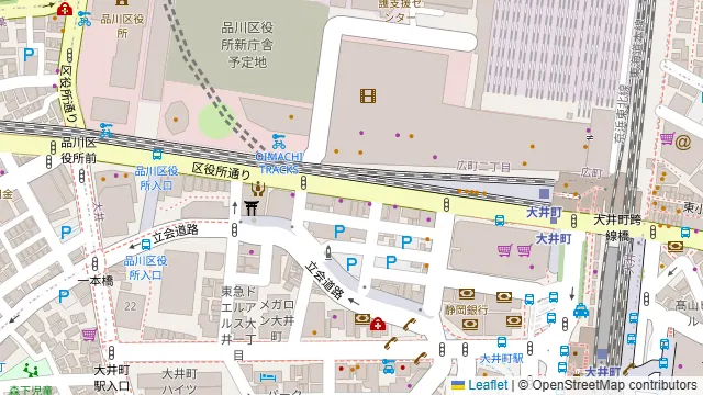 個室居酒屋 名物家 大井町店の周辺地図