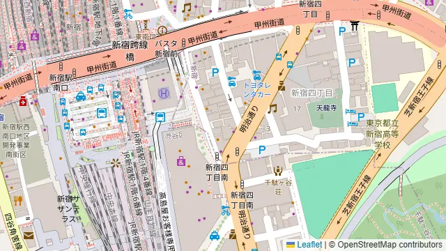 コロニアルラウンジ新宿の周辺地図
