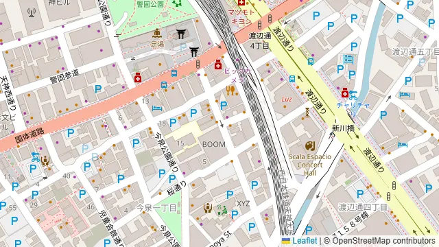 ビアガーデン シュラスコ＆テラス カルーナ 天神駅前店の周辺地図