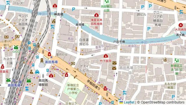 Cafe Cotton Club 高田馬場の周辺地図