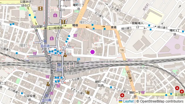 BEEF KITCHEN STAND 立川北口店の周辺地図