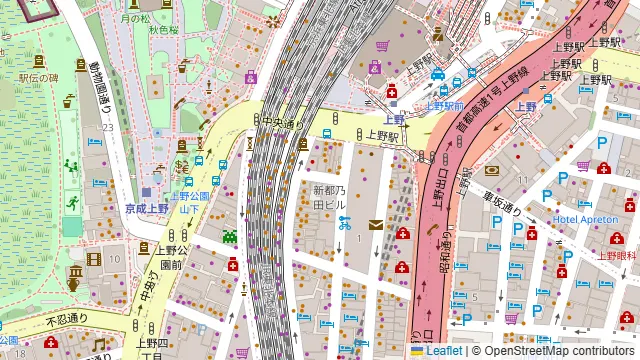 食べ放題 飲み放題 個室居酒屋 京 アメ横店の周辺地図