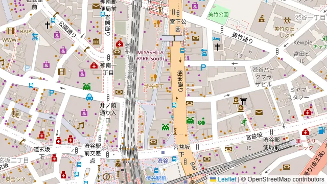 ふれあい貸し会議室 渋谷宮下パークビルの周辺地図