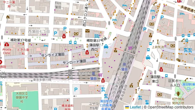 ダーツカフェ デルタ 蒲田店の周辺地図