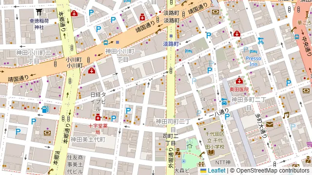 Ottotto BREWERY 淡路町店の周辺地図