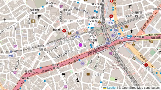 渋谷ピカリエリゾート本店の周辺地図