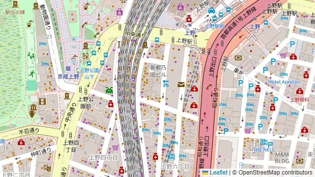 Darts UP(ダーツ アップ)上野中央店の周辺地図